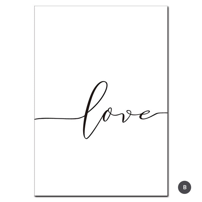 Black & White Love Hands Heart Canvas Prints