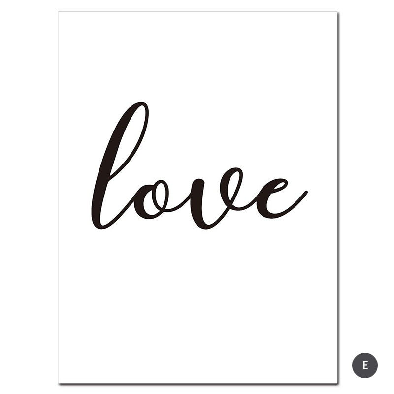 Black & White Love Hands Heart Canvas Prints