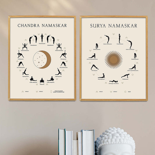 Boho Yoga Sun Salutation Wall Art