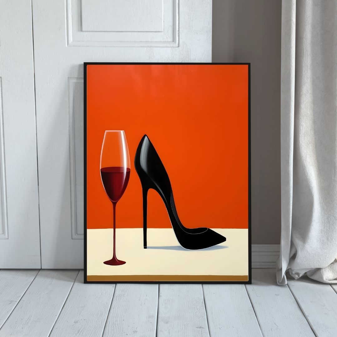 Colorful Pop Art Kitchen Martini Wine Cocktail Canvas Wall Art