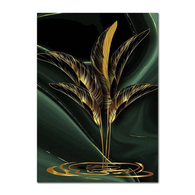 Golden Leaves Canvas Print