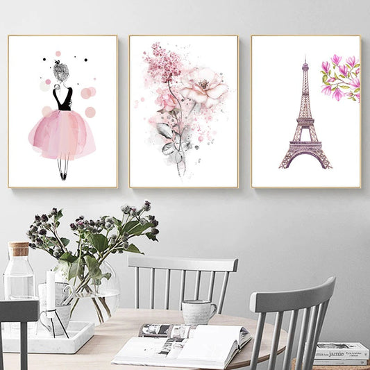 Love in Paris Canvas Print Wall Art