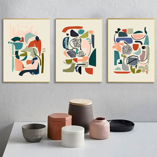 Nordic Abstract Colorful Canvas Prints