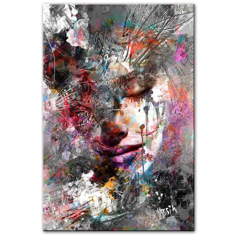 Abstract Girl Canvas Print