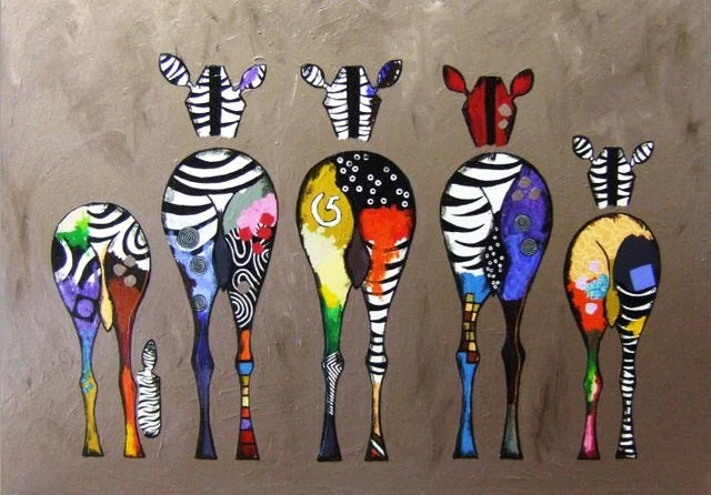 Abstract Zebra Canvas Print