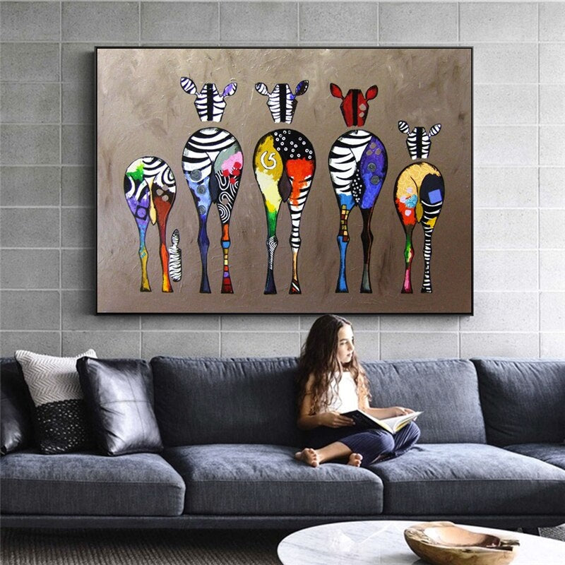 Abstract Zebra Canvas Print