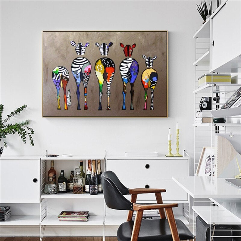 Abstract Zebra Canvas Print