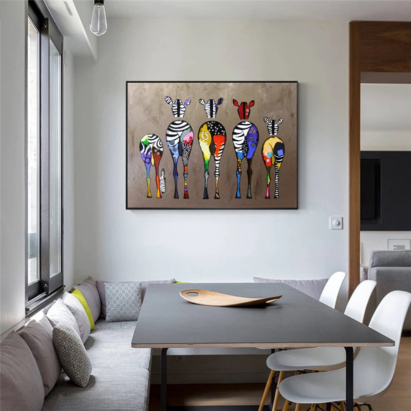 Abstract Zebra Canvas Print