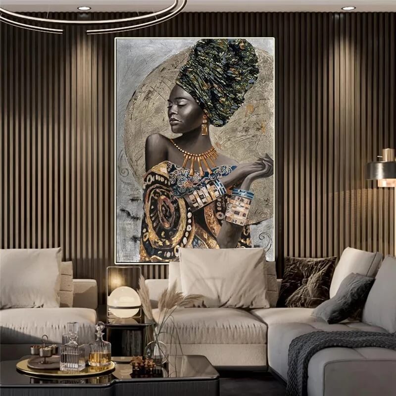African Art Woman Canvas Print