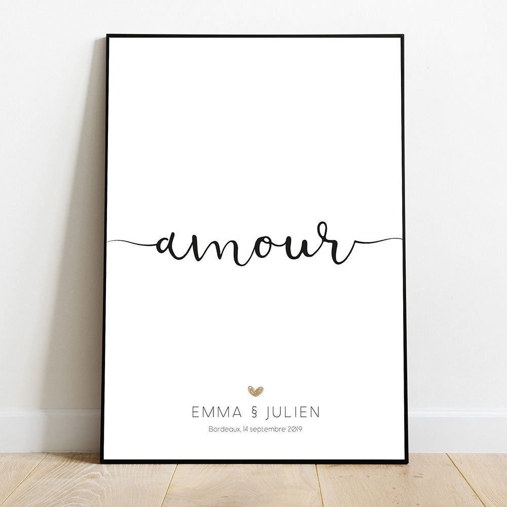 Personalized Couple First Name Canvas Print
