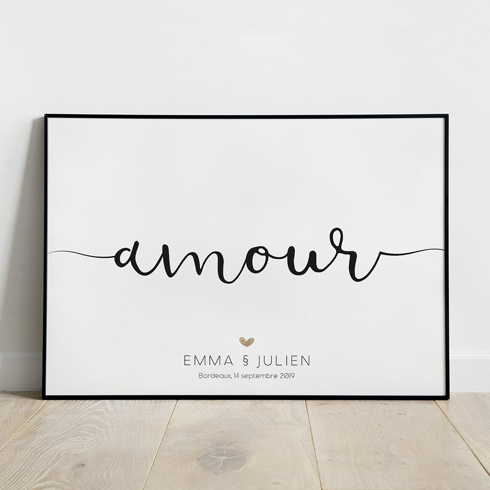 Personalized Couple First Name Canvas Print