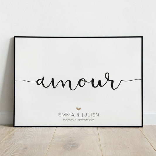 Personalized Couple First Name Canvas Print