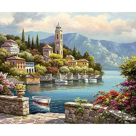 DIY Paint By Numbers - Maritime Landscape Painting Canvas