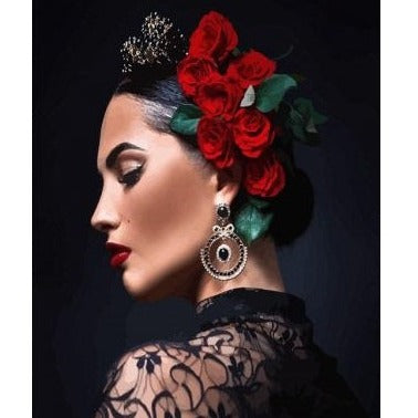 DIY Paint By Numbers - Mexican Woman Painting Canvas