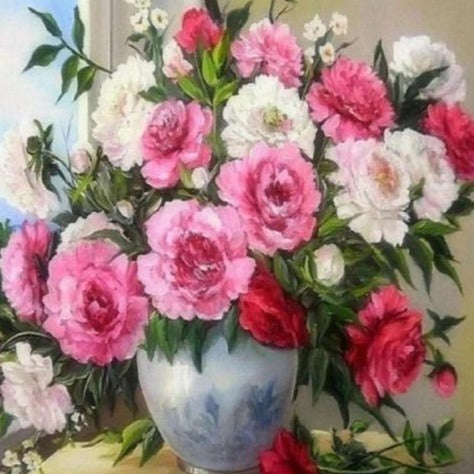 DIY Paint By Numbers - Beautiful Bouquet of Flowers Painting Canvas