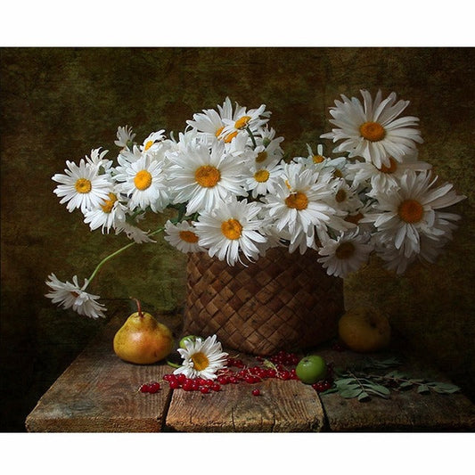 DIY Paint By Numbers - Chamomile Basket Painting Canvas