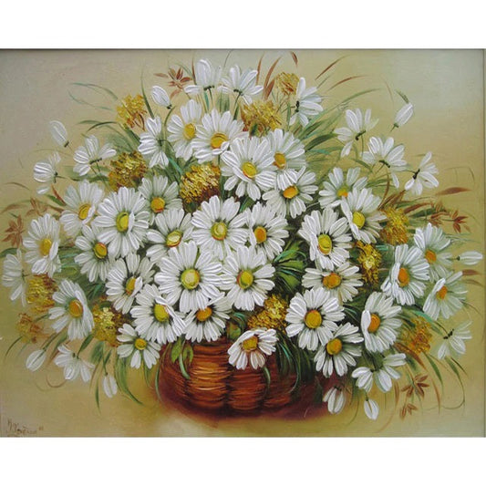 DIY Paint By Numbers - Delicate Chamomile Painting Canvas