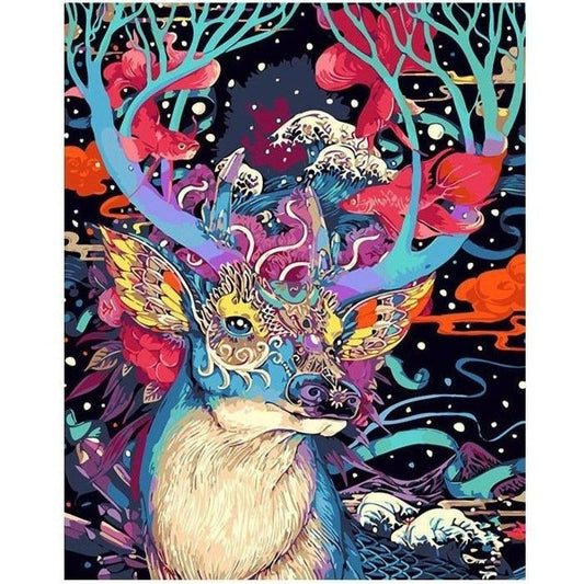 DIY Paint By Numbers - Colorful Deer Painting Canvas