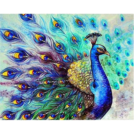 DIY Paint By Numbers - Colorful Peacock Painting Canvas