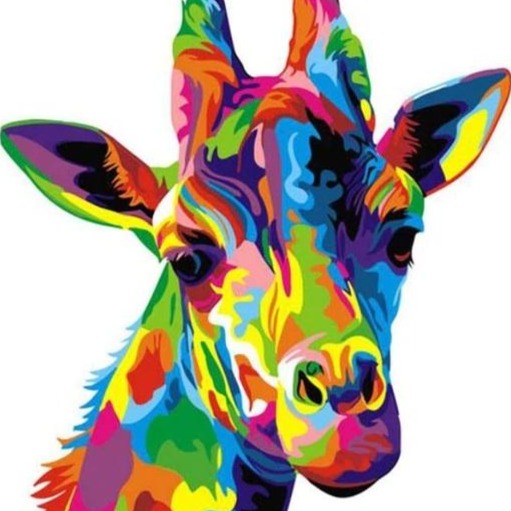 DIY Paint By Numbers - Giraffe Head Painting Canvas
