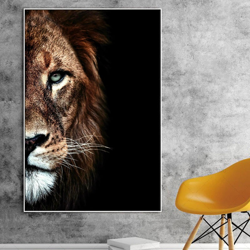 Lions Couple Canvas Print