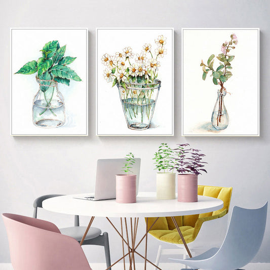 Minimalist Watercolor Plants and Flowers Canvas Prints