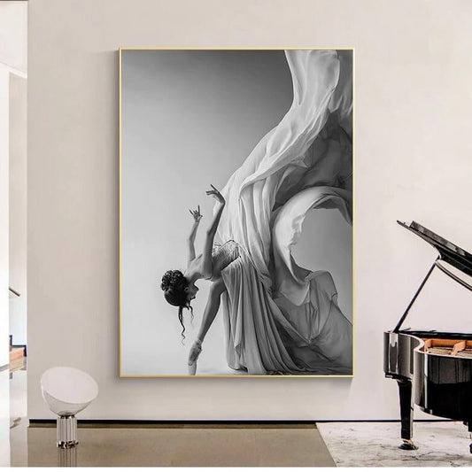 Modern Ballet Dancing Girl Canvas Print