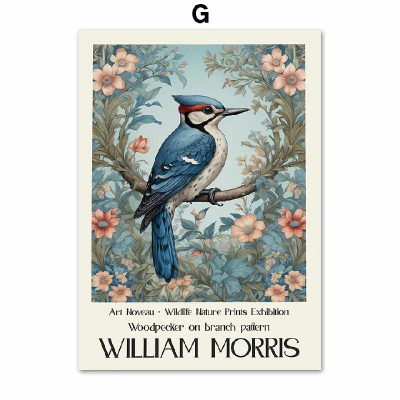 Exhibition William Morris Blue Color Wall Art