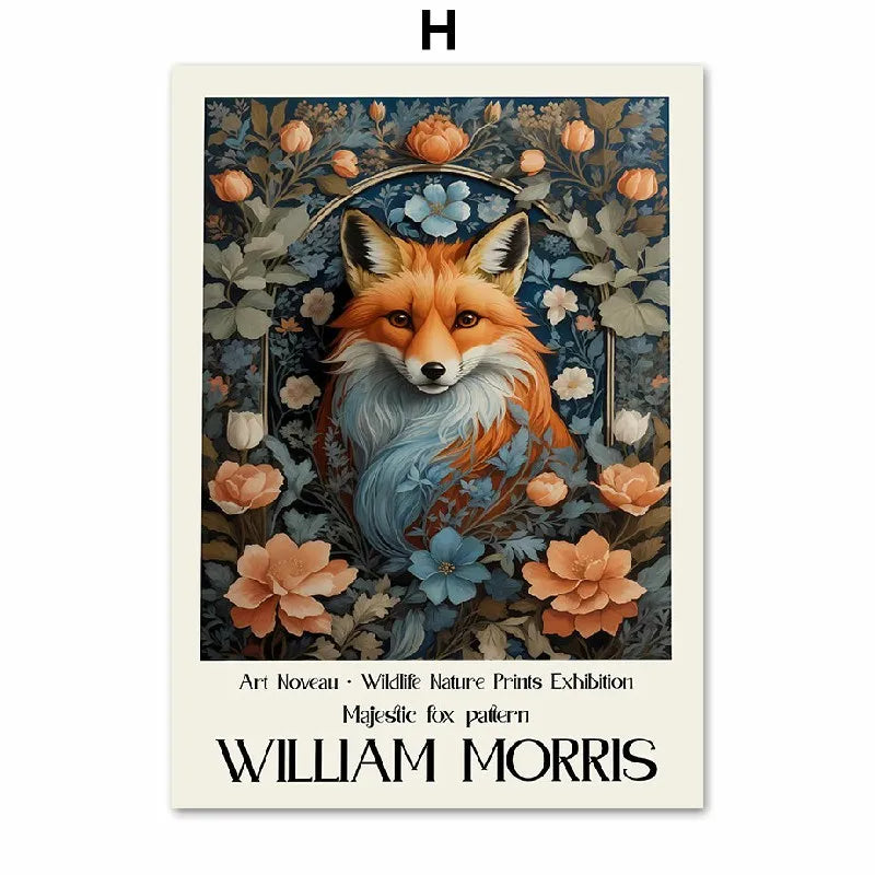 Exhibition William Morris Blue Color Wall Art