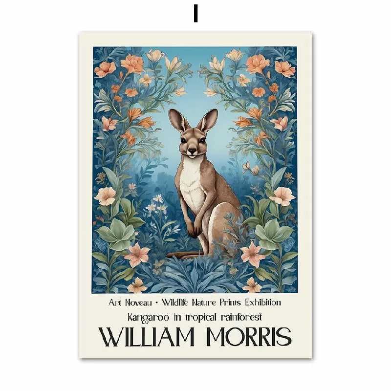 Exhibition William Morris Blue Color Wall Art