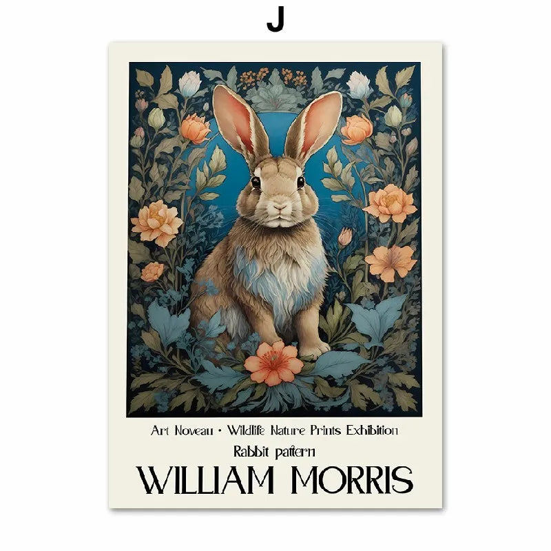 Exhibition William Morris Blue Color Wall Art