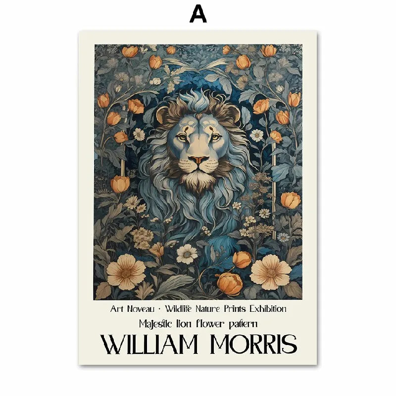 Exhibition William Morris Blue Color Wall Art