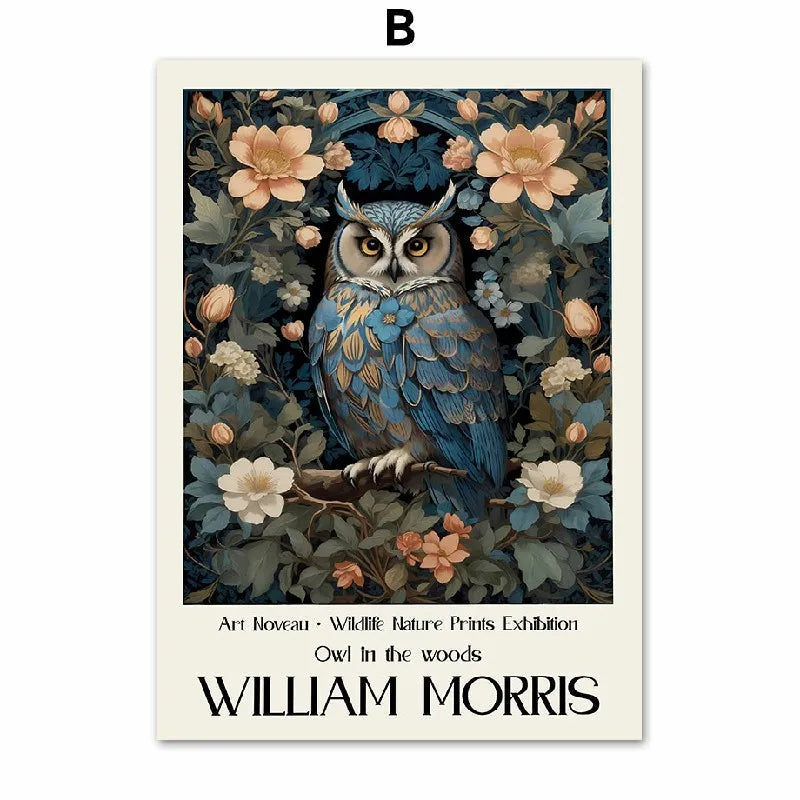 Exhibition William Morris Blue Color Wall Art
