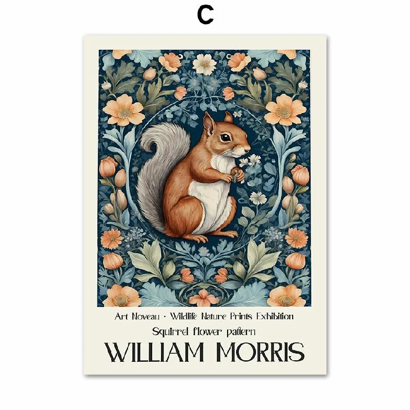 Exhibition William Morris Blue Color Wall Art
