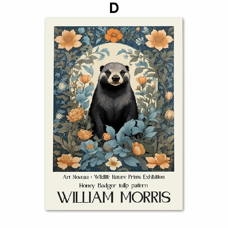 Exhibition William Morris Blue Color Wall Art