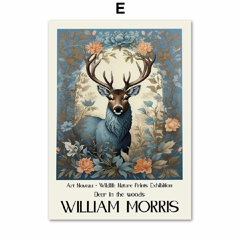 Exhibition William Morris Blue Color Wall Art