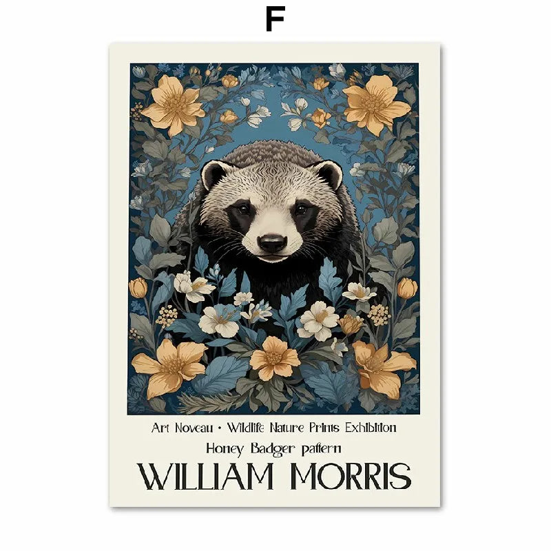 Exhibition William Morris Blue Color Wall Art