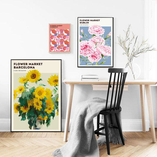 Flower Market Canvas Prints