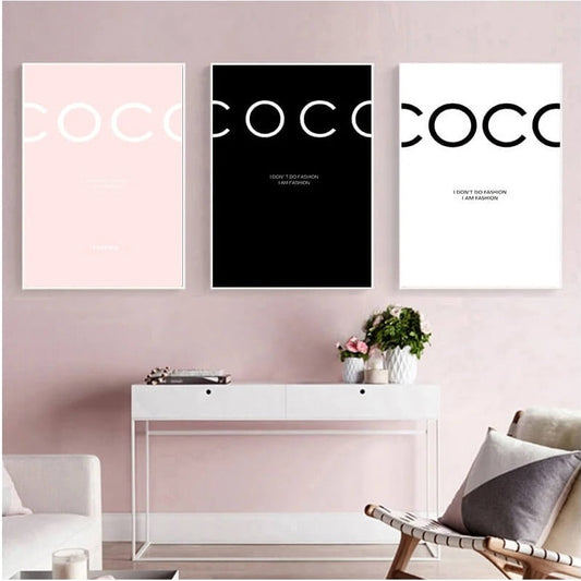 Fashion Coco Quotes Canvas Wall Art