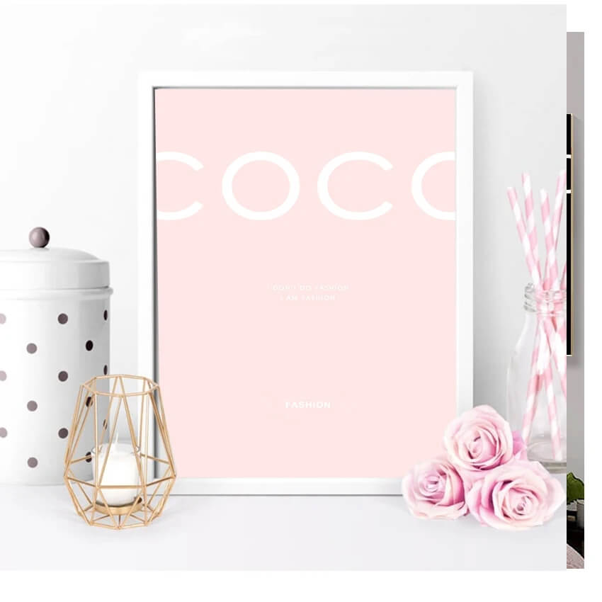 Fashion Coco Quotes Canvas Wall Art