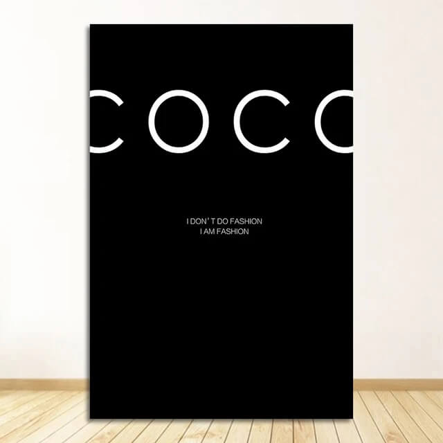 Fashion Coco Quotes Canvas Wall Art