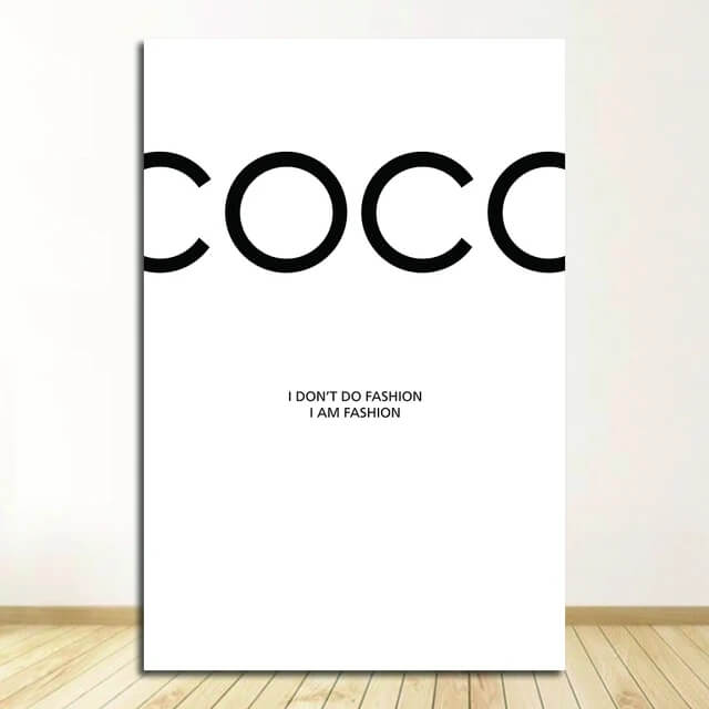 Fashion Coco Quotes Canvas Wall Art
