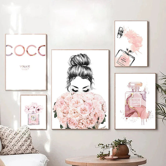 Fashion Perfume Inspirational Coco Chanel Quotes Wall Art
