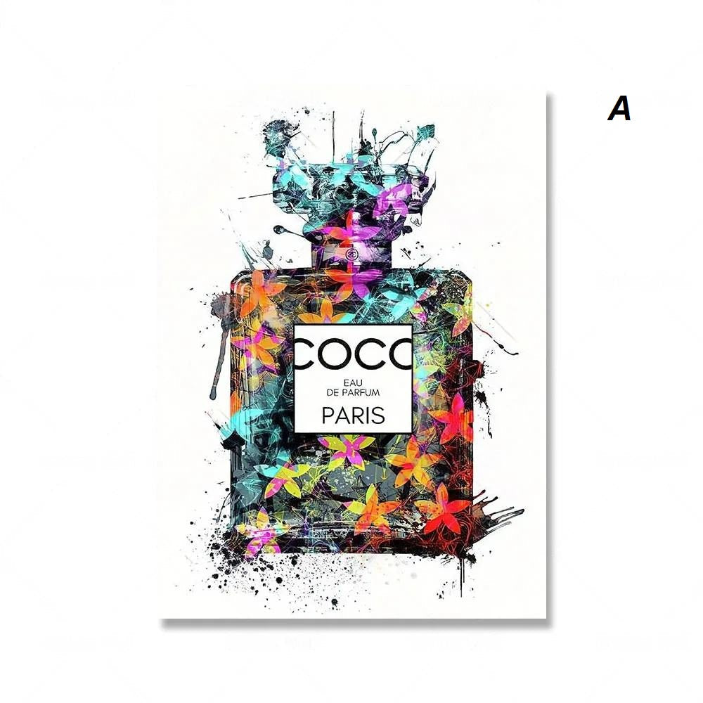 Flowers Perfume Minimalist Inspirational Coco Chanel Quotes Wall Art A4 21x30cm No Frame A