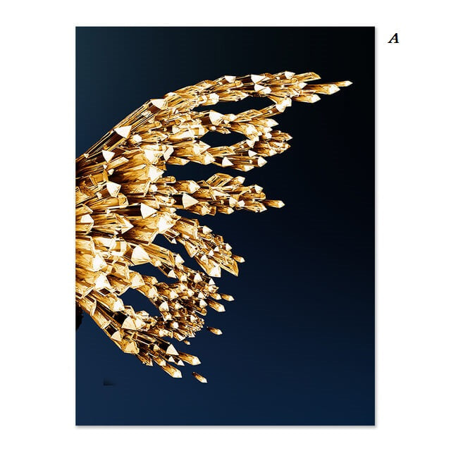 Golden Butterfly Wings Canvas Print