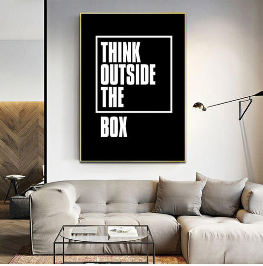 Think Outside the Box Inspirational Canvas Print