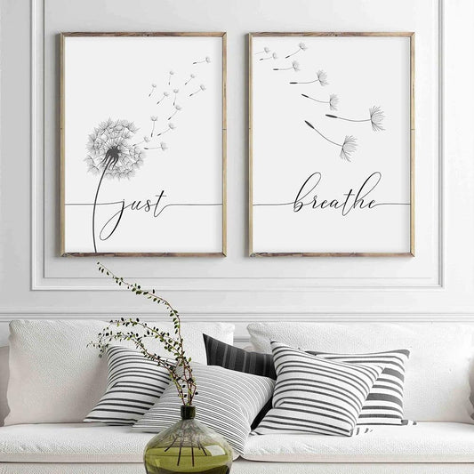 Inspirational Dandelion Meditation Canvas Print