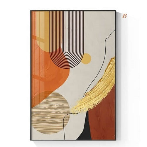 Modern Colorful Geometric Canvas Print | Minimalist Abstract Wall Art ...