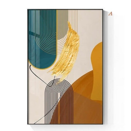 Modern Colorful Geometric Canvas Print | Minimalist Abstract Wall Art ...