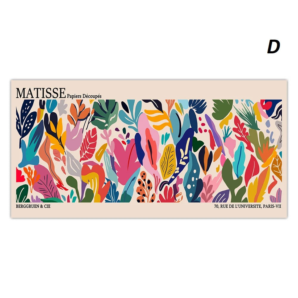 Large Matisse Bauhaus Abstract Geometric Leaves Exhibition Canvas Prints Wall Art